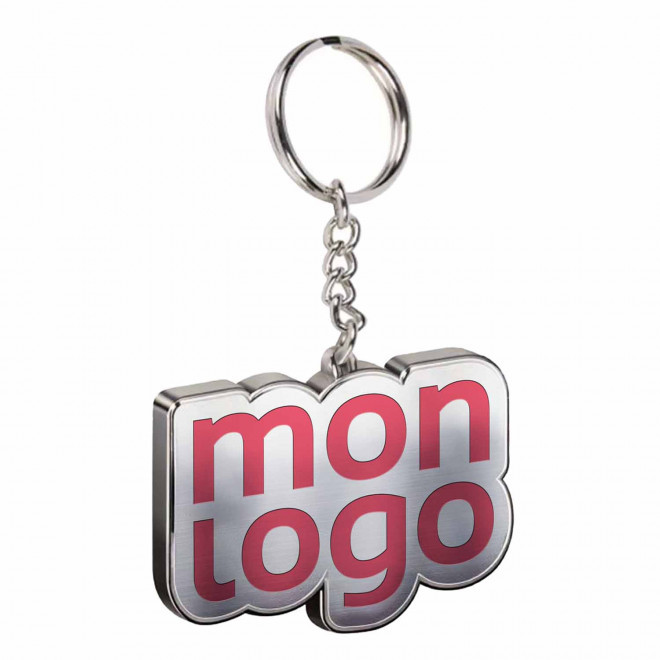 PORTE CLE PERSONNALISE EN ZAMAC RECYCLE 'CUSTOM' - 5 cm