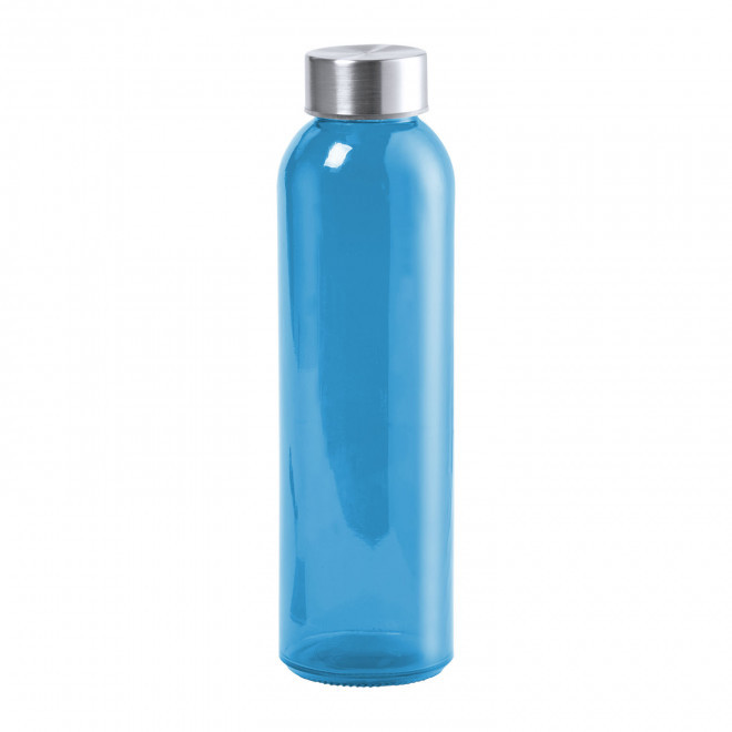 BOUTEILLE EN VERRE PERSONNALISABLE 'BOCA GLASS COLOR' - bleu