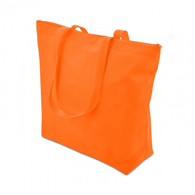 CABAS NON TISSE PERSONNALISABLE 'CORVASO ZIPPE' - orange