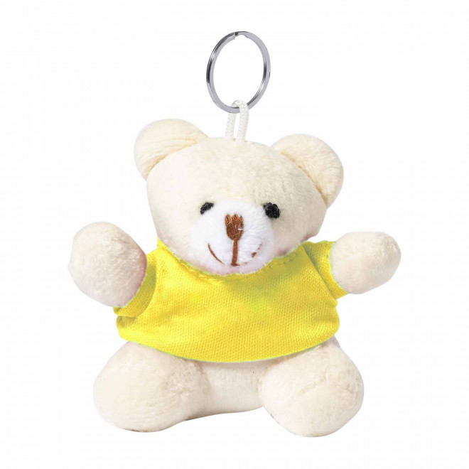 PORTE CLE OURSON PERSONNALISABLE 'GASTONI' - jaune