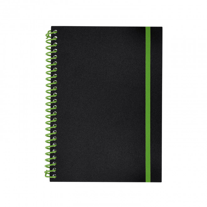CARNET SPIRALE PERSONNALISABLE 'BILBA' - vert clair