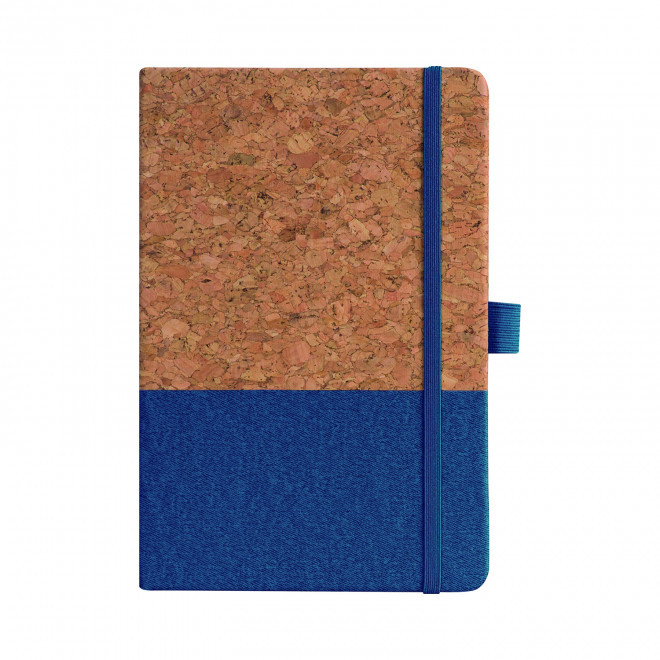 CARNET A5 LIEGE PU PERSONNALISABLE 'ISIDRA COLOR PLUS' - bleu clair