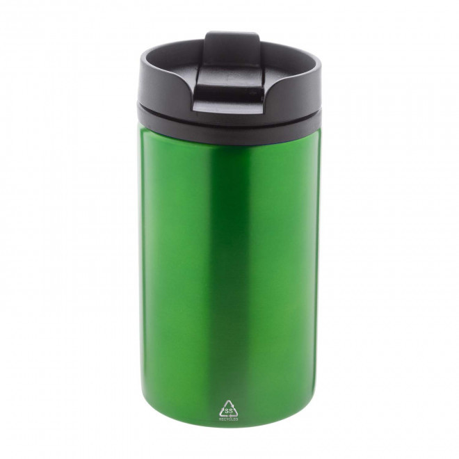 MUG ISOTHERME RECYCLE 250ML PERSONNALISABLE 'GISELA' - vert