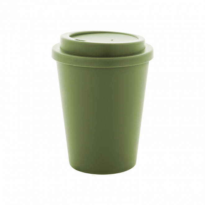 MUG DOUBLE PAROI PLASTIQUE 300ML PERSONNALISABLE 'STARZ' - kaki