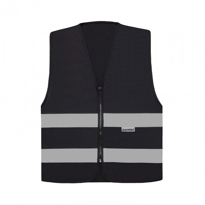 GILET SECURITE PERSONNALISE 'ARMILLA ZIPPE' - noir
