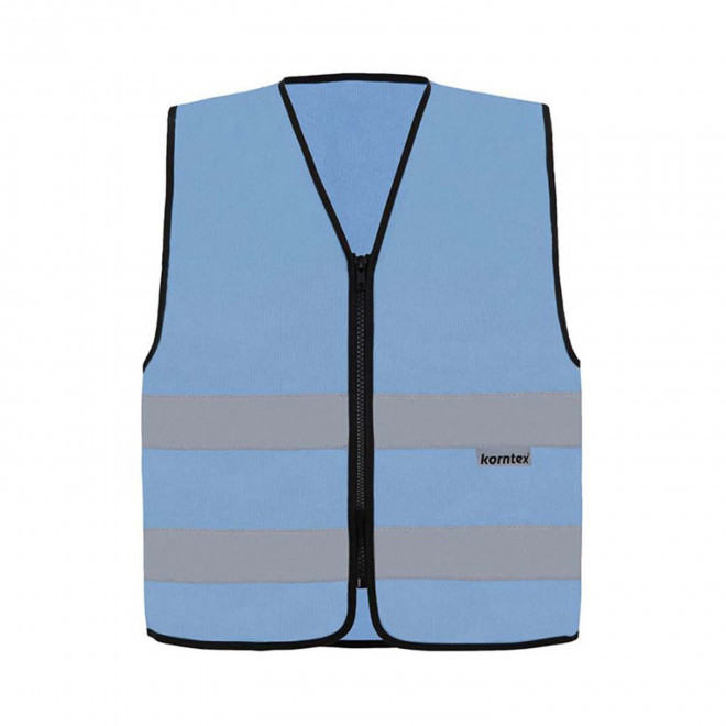 GILET SECURITE PERSONNALISE 'ARMILLA ZIPPE' - bleu ciel