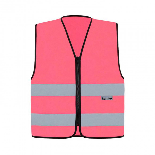 GILET SECURITE PERSONNALISE 'ARMILLA ZIPPE' - rose fluo