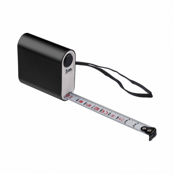 METRE RUBAN PERSONNALISE ALU 3 M 'TOLO' - noir