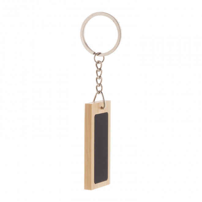 PORTE-CLES PERSONNALISE EN BAMBOU 'SAPHOS' - rectangle