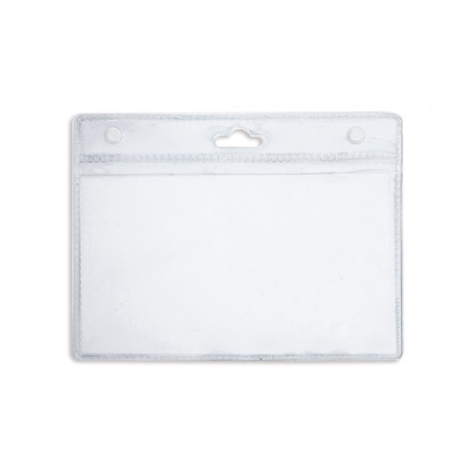 PORTE BADGE 3 TROUS PUBLICITAIRE 'KARELI' - transparent