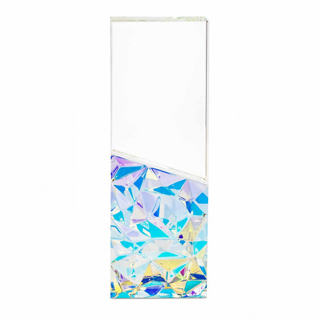 TROPHEE PERSONNALISABLE EN VERRE 'WAHOU RECTANGLE' - transparent