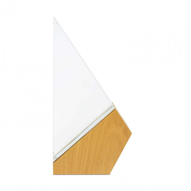 TROPHEE PERSONNALISE EN VERRE ET BOIS 'KAYNA PIC' - bois