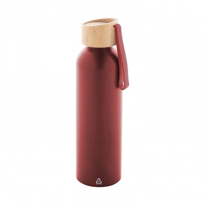 GOURDE EN ALU RECYCLE 600ML PERSONNALISABLE 'SIPLU' - rouge
