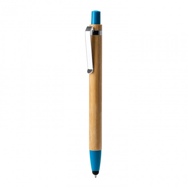 STYLO EN BAMBOU PERSONNALISABLE 'ANDREA COLOR' - bleu