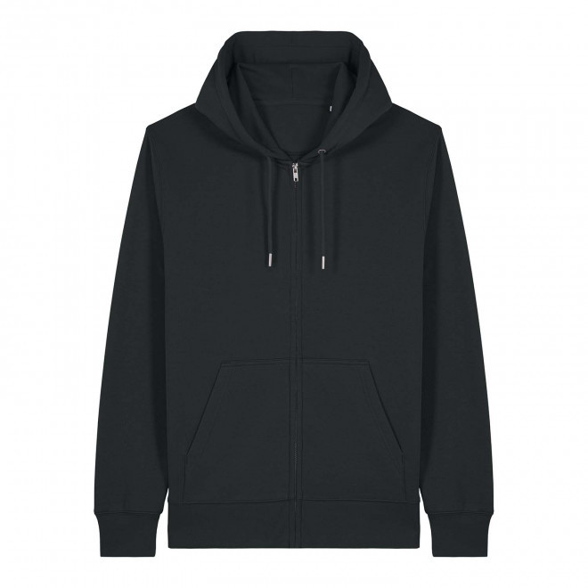 SWEAT SHIRT ZIPPE MIXTE PERSONNALISE 'CONNECTOR 2.0' - noir