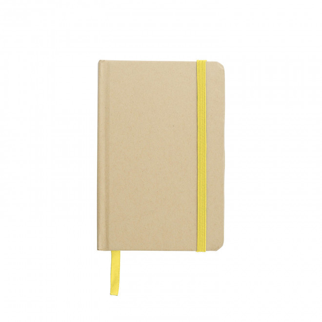CARNET RECYCLE A6 LIGNE PERSONNALISABLE 'HORUS' - jaune