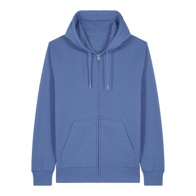 SWEAT SHIRT ZIPPE MIXTE PERSONNALISE 'CONNECTOR 2.0' - bleu
