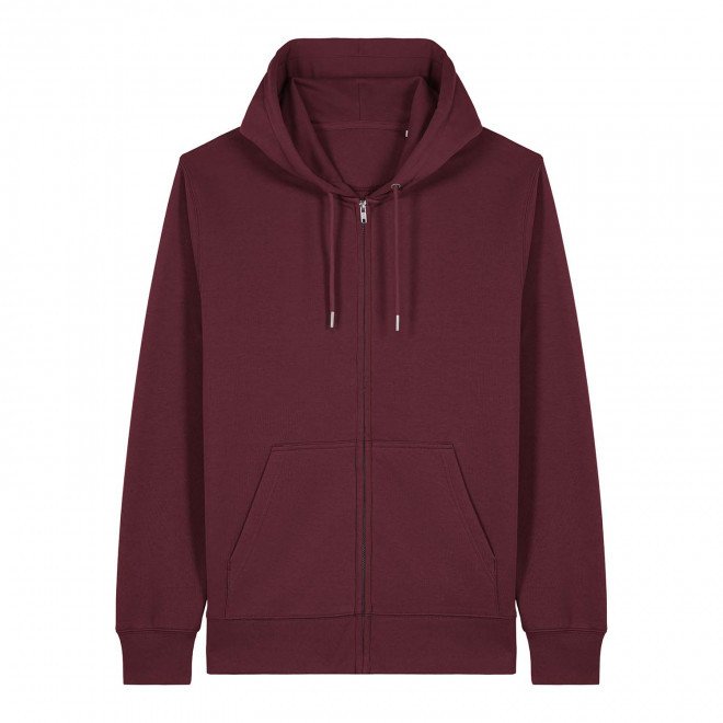SWEAT SHIRT ZIPPE MIXTE PERSONNALISE 'CONNECTOR 2.0' - bordeaux
