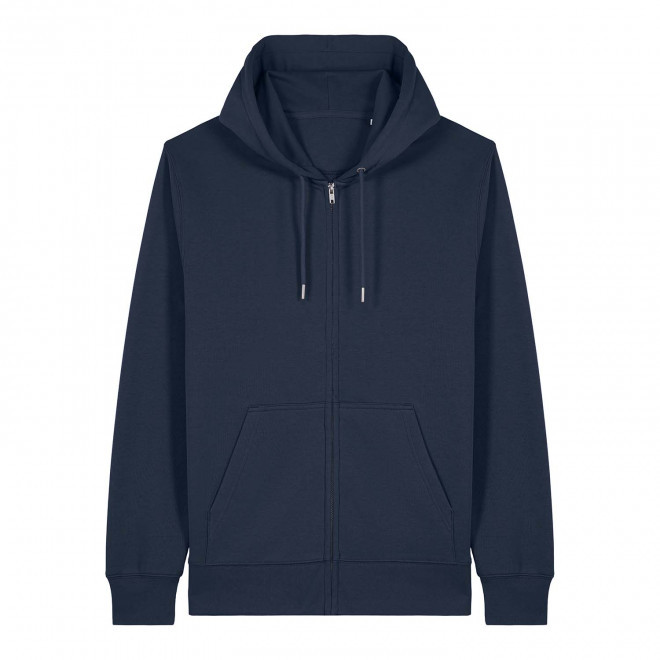 SWEAT SHIRT ZIPPE MIXTE PERSONNALISE 'CONNECTOR 2.0' - bleu marine