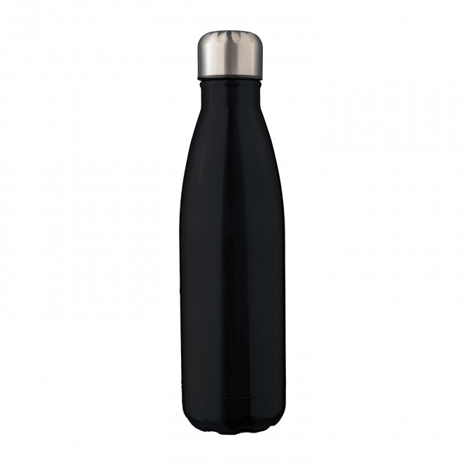 BOUTEILLE ISOTHERME 500ML PERSONNALISABLE 'MATERA RECYCLE' - noir