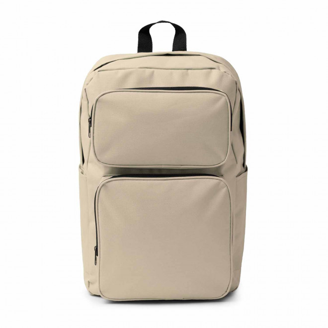 SAC A DOS RPET 600D PERSONNALISABLE 'CARLY' - beige