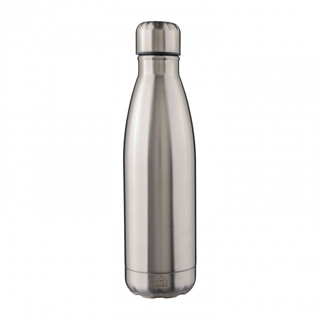 BOUTEILLE ISOTHERME 500ML PERSONNALISABLE 'MATERA RECYCLE' - argente