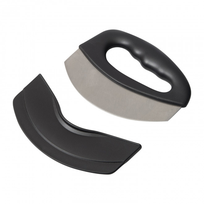 COUPE PIZZA PERSONNALISABLE 'HACHPI' - noir/argenté