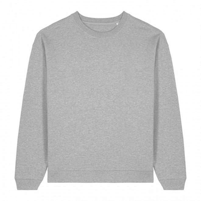 SWEAT CHINE MIXTE OVERSIZE PERSONNALISE 'RADDER 2.0' - gris chiné