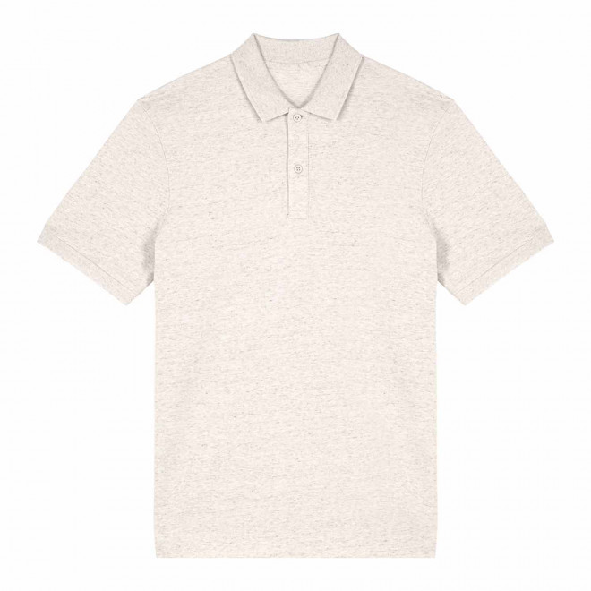 POLO MIXTE CHINE CLAIR PERSONNALISE 'PREPSTER 2.0' - beige chiné
