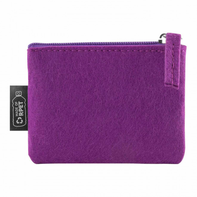 PORTE MONNAIE PERSONNALISE EN FEUTRE 'REDDY COULEUR' - violet