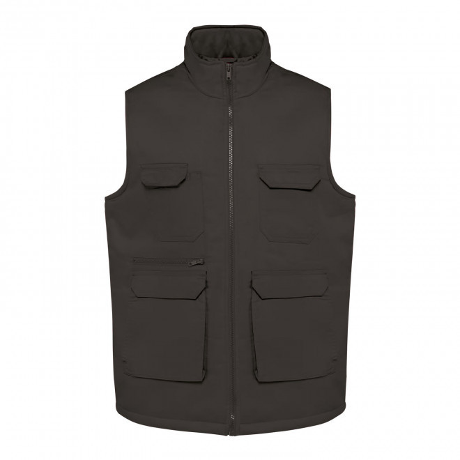 GILET MULTIPOCHES MIXTE PERSONNALISE 'HARDICA' - gris foncé