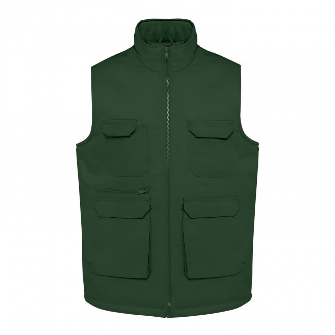 GILET MULTIPOCHES MIXTE PERSONNALISE 'HARDICA' - vert forêt
