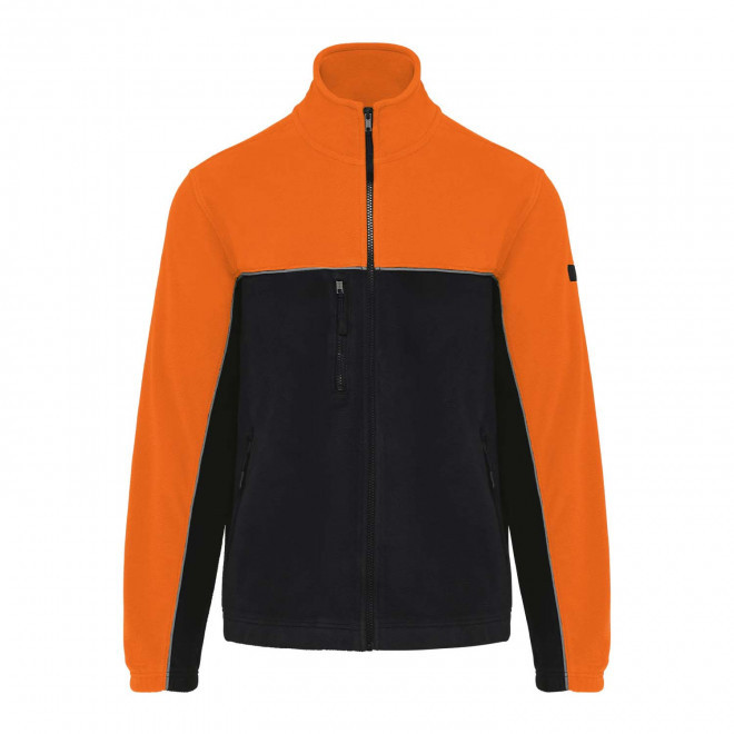 BODYWARER POLAIRE MIXTE PERSONNALISE 'WORKSHARP' - noir/orange