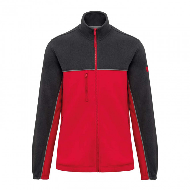 BODYWARER POLAIRE MIXTE PERSONNALISE 'WORKSHARP' - rouge/gris