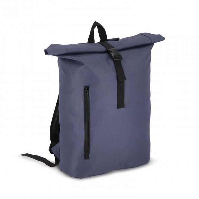 SAC A DOS ROLLTOP RPET PERSONNALISABLE 'MIKOS' - bleu marine