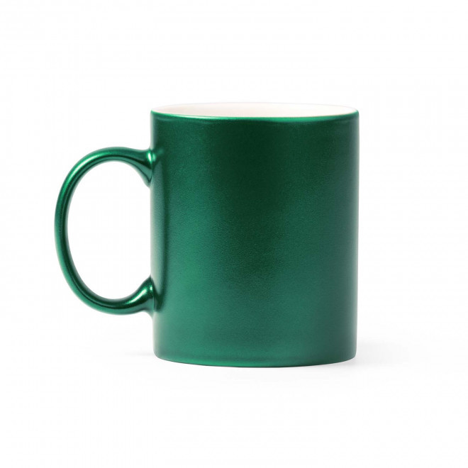 MUG EN CERAMIQUE PERSONNALISE NACRE 350ML 'GLIMT' - vert