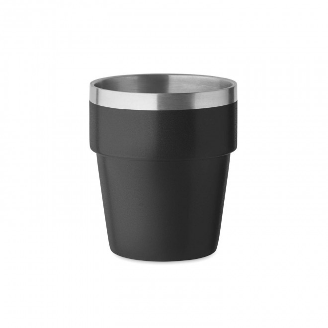 GOBELET ISOTHERME RECYCLE 250ML PERSONNALISABLE 'RITOC' - noir