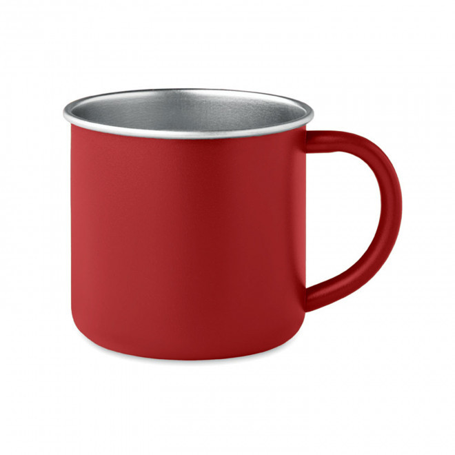 MUG EN INOX RECYCLE PERSONNALISABLE 300 ML 'RAGIA' - rouge