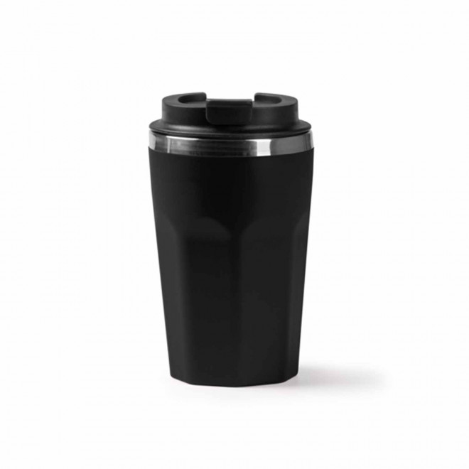 MUG ISOTHERME 400ML PERSONNALISABLE 'DODMAC' - noir