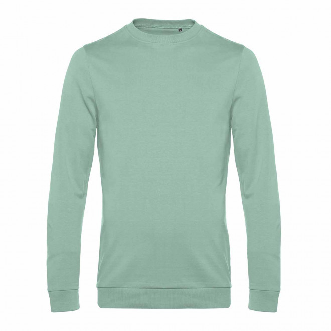 SWEAT COL ROND HOMME PERSONNALISABLE 'TERRY' - sauge