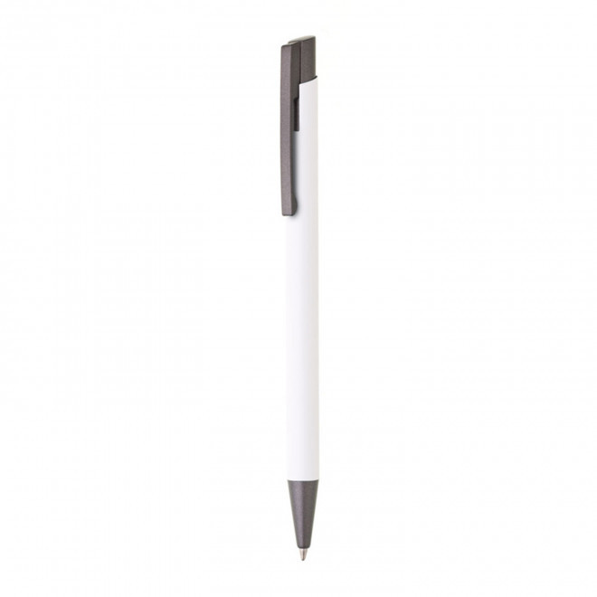 STYLO EN ALUMINIUM FIN PERSONNALISE 'MELEIS' - blanc