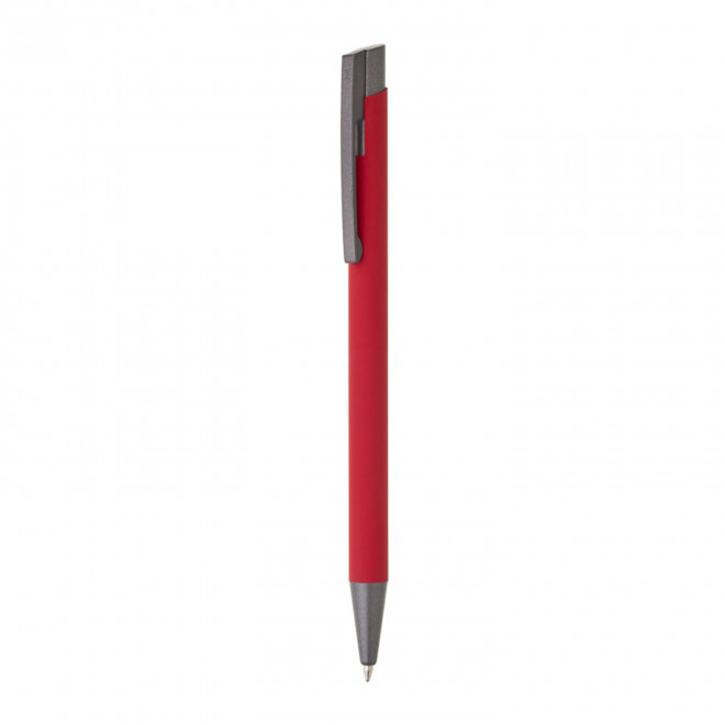 STYLO EN ALUMINIUM FIN PERSONNALISE 'MELEIS' - rouge
