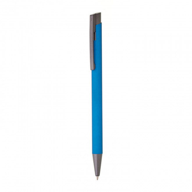 STYLO EN ALUMINIUM FIN PERSONNALISE 'MELEIS' - bleu clair