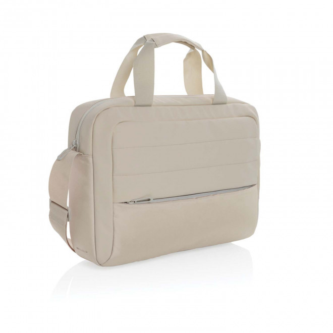 SACOCHE POUR ORDINATEUR RPET PERSONNALISABLE 'ESPOOL' - beige