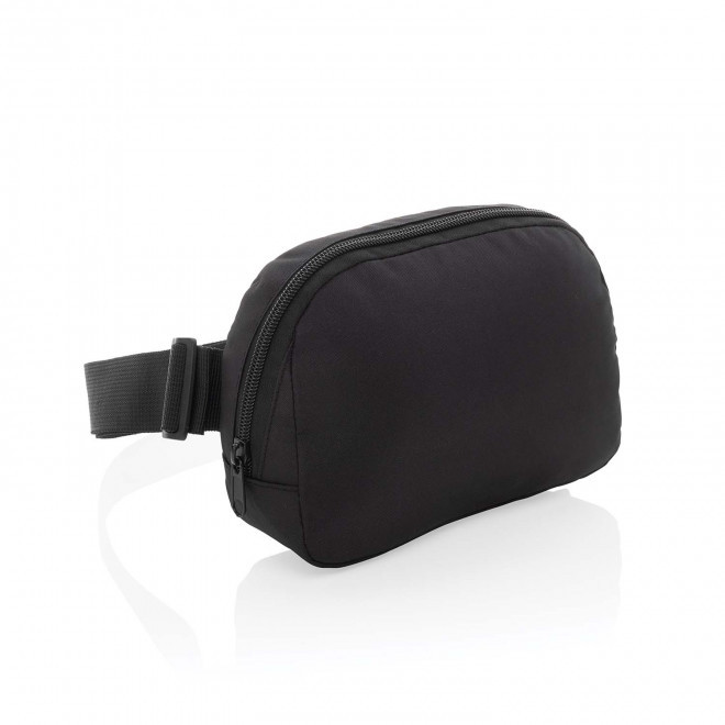 SAC BANANE CROSSBODY RPET PERSONNALISABLE 'PLATNO' - noir