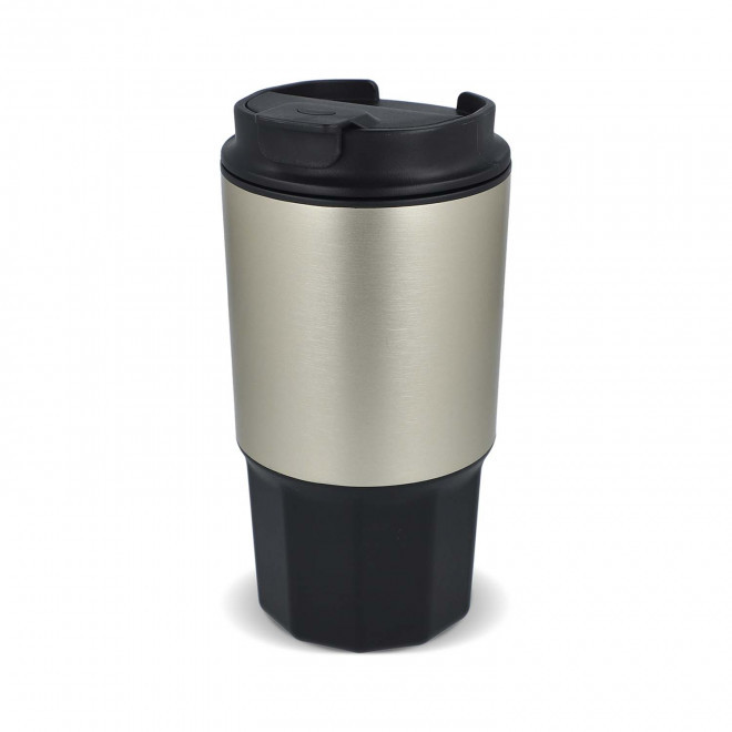 MUG ISOTHERME PLASTIQUE 450ML PERSONNALISABLE 'DODMAC' - noir