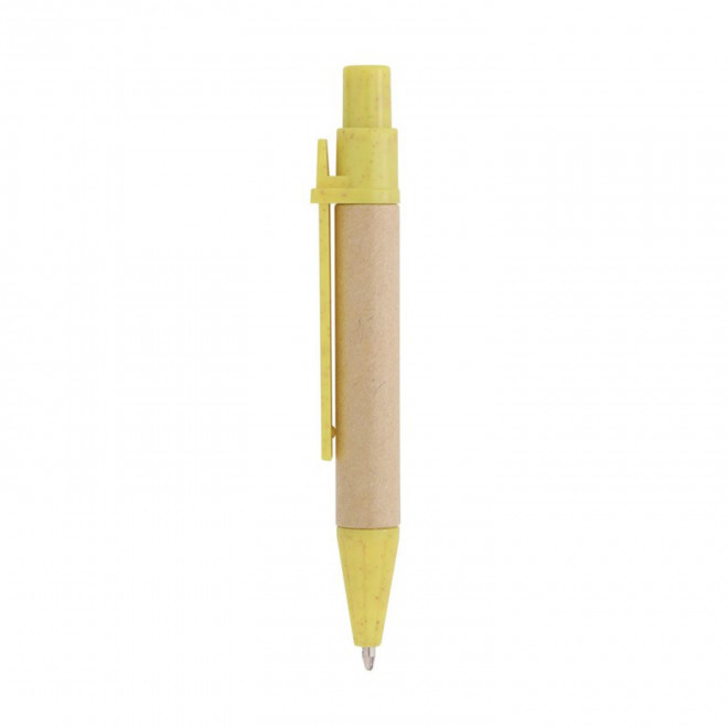 STYLO CARTON RECYCLE PERSONNALISE 'MINI STYLECO' - jaune