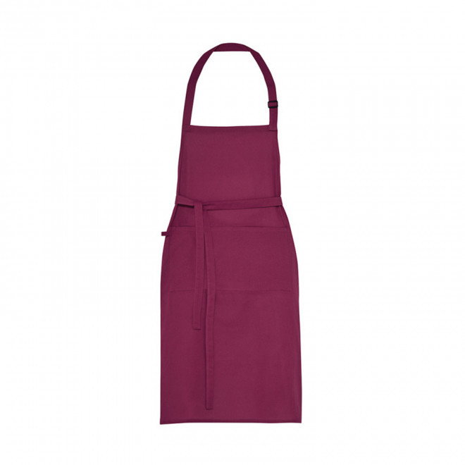 TABLIER LONG PERSONNALISABLE 'TIMEO 150' - framboise