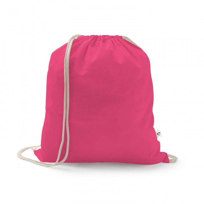 SAC A DOS CORDE RECYCLE PERSONNALISABLE 'PAPEY RECYCLE' - rose