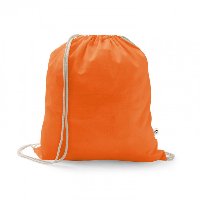 SAC A DOS CORDE RECYCLE PERSONNALISABLE 'PAPEY RECYCLE' - orange